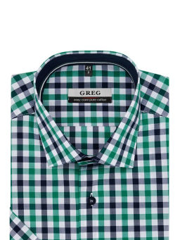 Сорочка мужская короткий рукав GREG 425/101/6140/1p  фото 3
