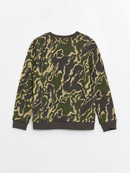 Bisiklet Yaka Bask?l? Uzun Kollu Erkek ?ocuk Sweatshirt - Waikiki фото 2