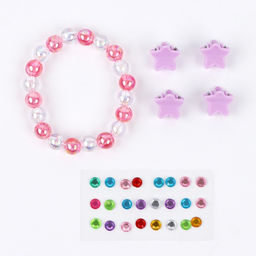 Детские накладные ногти «Милахи», 12 шт., набор с браслетом и заколками