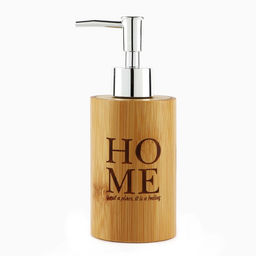 Дозатор для жидкого мыла Home деревянный, 160 мл.