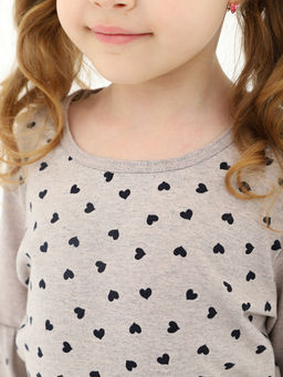 Пижама с брюками Китти серый меланж 33067