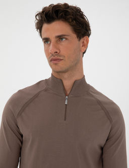 Vizon Slim Fit Dik Yaka Fermuarl_ Triko Kazak - Pierre cardin фото 2
