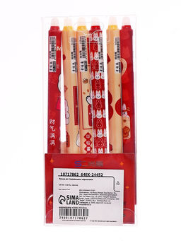 Цена за 6 шт. Ручка гелевая автоматические стираемые чернила, 0.5 мм, стержень синий, Мишка, МИКС - Simaland фото 6