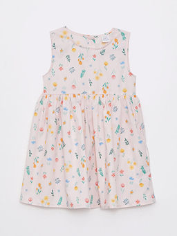 Bisiklet Yaka Desenli K?z Bebek Elbise