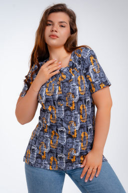 Туника женская из кулирки Наина газета макси