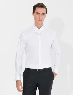 Beyaz Slim Fit Smokin G_mlek