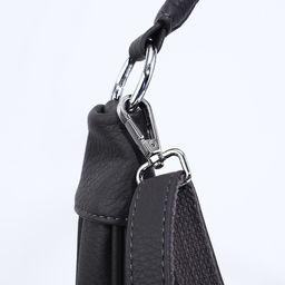 Сумка-мешок на молнии, наружный карман, длинный ремень, цвет тёмно-серый - Simaland фото 5