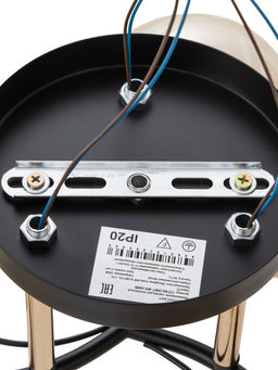 Люстра 13186/3, 3хE27, 60 Вт, чёрный/золото