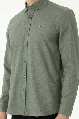 Мужская зеленая рубашка с длинным рукавом - U.s. polo assn фото 6