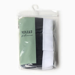 Трусы женские слипы MINAKU рубчик, набор 3 шт., размер 40-42, чёрные