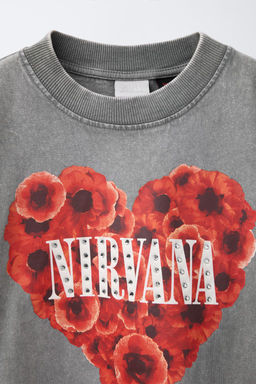 NIRVANA® RHINESTONE T-SHIRT - Zara фото 4