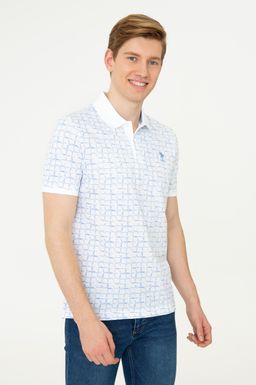 U. S. Polo Assn Мужская темно-синяя футболка с воротником-поло - U.s. polo assn фото 3