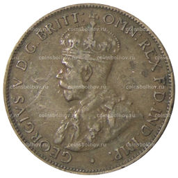 Монета 1/2 пенни 1936 года Австралия