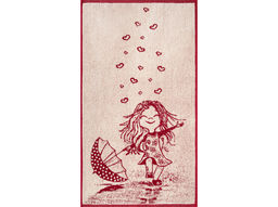 6с103.412ж1 Майский дождь(бордо) Полотенце махровое 50х90см