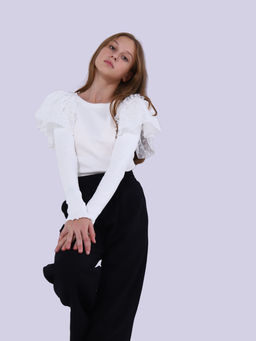 Лонгслив "Мотылёк" молоко