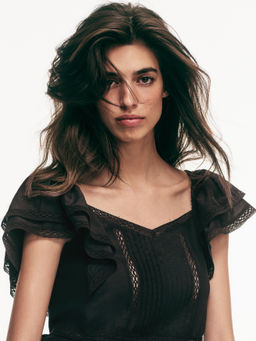 Blusa con detalles de encaje - H&m фото 4