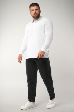 Мужской базовый лонгслив-поло Happyfox