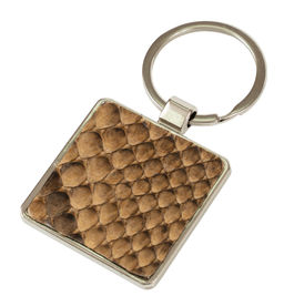 Брелок Sefaro из кожи питона бежевый