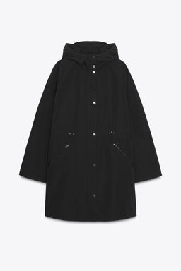 ADJUSTABLE WAIST HOODED JACKET - Zara фото 7