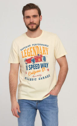 Футболка Fine Joyce F211-06-729 из хлопка светло-желтый