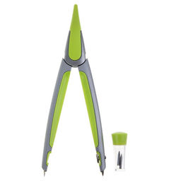 Циркуль металлический/пластиковый в пластиковом пенале, с запасными грифелями - Calligrata фото 2