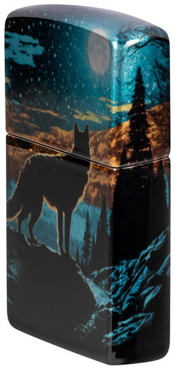 Зажигалка ZIPPO Волк в лунном свете | Moonlight Wolf 46252  фото 7