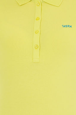 U. S. Polo Assn Женская неоново-желтая базовая футболка с воротником-поло - U.s. polo assn фото 7