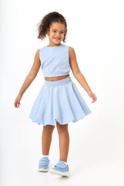 Рубашка-хенли Лен, голубой меланж - Inzibe фото 4