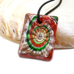 Прямоугольный кулон из муранского стекла 35*45мм цв.голубой - Радуга камня фото 8