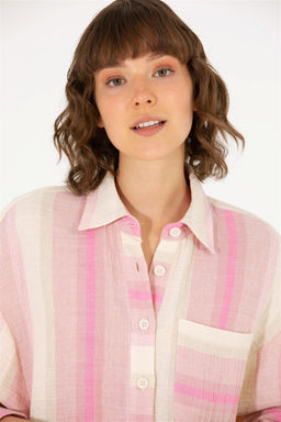 U. S. Polo Assn Женская розовая рубашка с длинным рукавом - U.s. polo assn фото 9