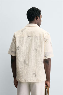 PRINTED SEERSUCKER SHIRT