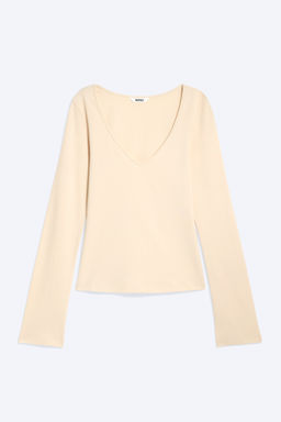 Top de punto entallado con cuello en V - H&m фото 3