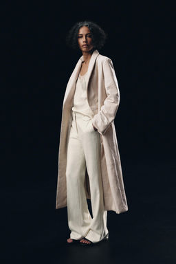 ZW COLLECTION LIMITED EDITION QUILTED LEATHER COAT - Zara фото 12