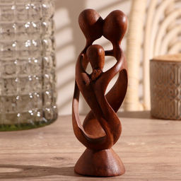 Сувенир «Семья», 20×6×6 см, дерево, коричневый