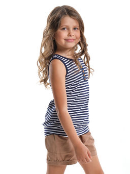 Майка в полоску UD 0323 синяя полоса - Mini maxi фото 5