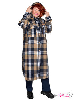 Пальто-рубашка Модель №2006 размеры 44-84 - Plusmoda фото 3