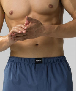 ATLANTIC MBT-003 Трусы боксеры Cotton индиго  фото 4