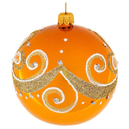 Елочная игрушка шар стеклянная Флер д8,5см, цвета микс, ручная художественная роспись, подарочная упаковка (Россия) - Домашняя мода фото 2