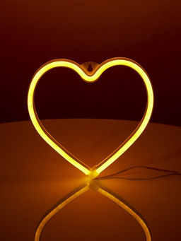 Неоновая вывеска Сердце 20?20 см, батарейки ААх3 (не в комплекте), USB, свечение тёплое белое - Luazon lighting фото 3