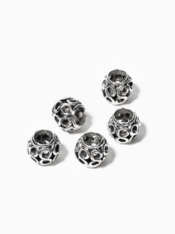 Цена за 5 шт. Шарм разделитель для бусин Бесконечность, цвет серебро