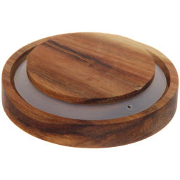 Банка для продуктов стеклянная 500мл "ICE" с крышкой из акации