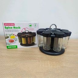 Набор ёмкостей для специй на круглой подставке 8шт. (7050) /KAMILLE/