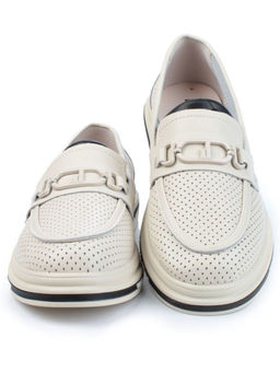 03-PDD170-2 BEIGE Лоферы женские (натуральная кожа)