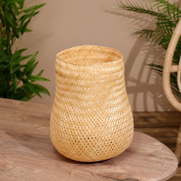 Корзинка плетёная из бамбука, 23×23×23 см