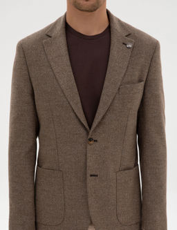 Kahverengi Slim Fit Bal_ks_rt_ Ceket
