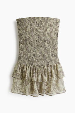 Vestido escalonado con cuerpo nido de abeja - H&m фото 4