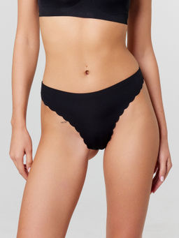 Цена за 2 штуки! Трусы женские бразилиана в черном цвете черный 412713 - Mark formelle фото 2