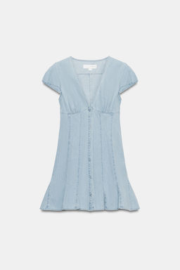 VESTIDO MINI DENIM TRF / Azul - Zara фото 5