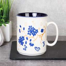 Кружка 350 мл. Цветы Незабудка фарфор арт. Z6542 (738755)
