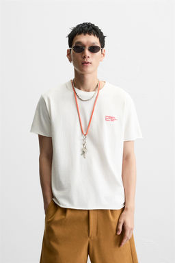 WASHED PRINT SLOGAN T-SHIRT - Zara фото 2